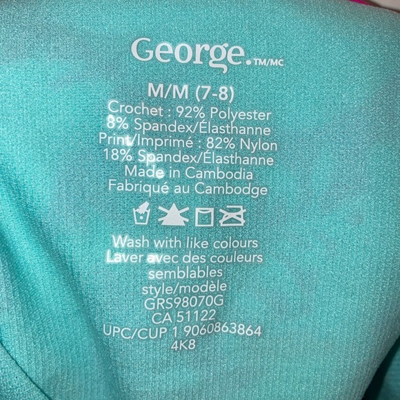 George halter tropical print crochet detail swim - Picture 3 of 4